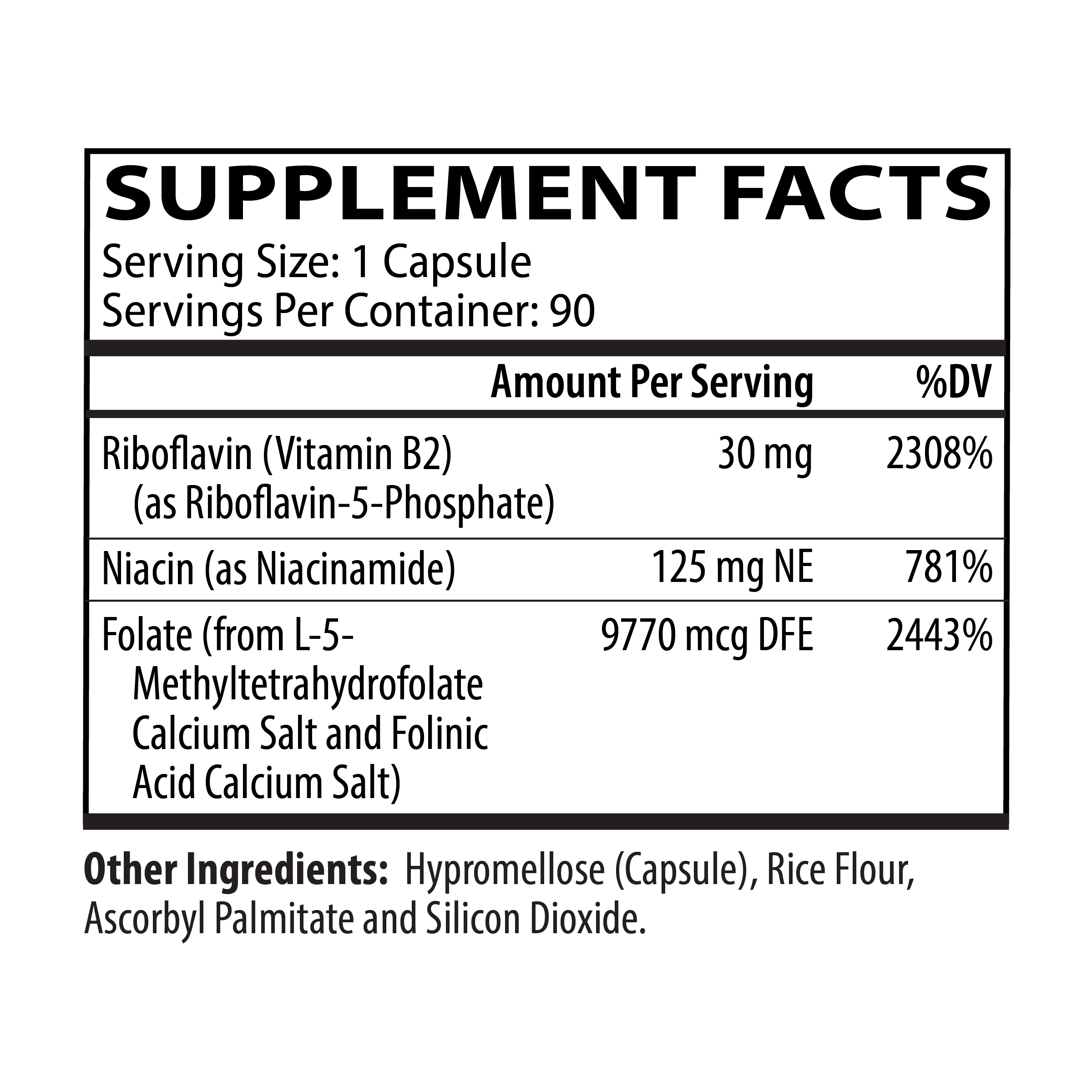 Methyl Folate Plus™ supplement facts